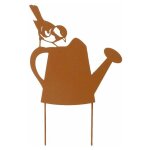 Silhouette arrosoir sur pique en fonte 23 x 36 cm