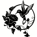 Silhouette doiseau en m�tal, d�coration murale en m�tal, sculpture en m�tal, d�coration murale ronde ...