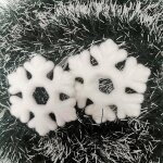 D�coration de sapin flocon 11cm � suspendre - set 2 pcs - unit� silumen