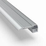 Nez de marche alu 2m gris pour ruban led 10mm silumen