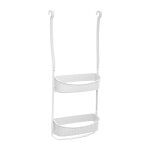 Serviteur de douche  suspendre souple 2 niveaux - blanc silumen