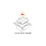 Simfer table de cuisson h4. 305. hgsbb gaz sur plaque vitrocramique nombre de brleurs / zones de cuisson ...