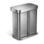 Simplehuman - poubelles - poubelle de tri slectif, poche pour sacs, 58 l, inox bross cw2025