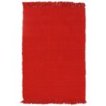 Simply coton - tapis salon 100% coton rouge 50x80
