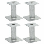 Lot de 4 pieds de poteau fixe ppa100