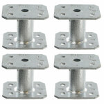 Simpson strong tie - lot de 4 pieds de poteau de petite dimension ppmini70