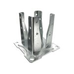 Simpson strong tie - pied de poteau carré de jardin à boulonner ag527p 90x134x90x150x150 - ep 3mm Simpson strong tie - pied de poteau carré de jardin à boulonner ag527p 90x134x90x150x150 - ep 3mm
