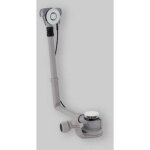Siphon de baignoire � commande pushcontrol � 52 chrome poli - l. 26 cm