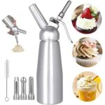 Siphon chantilly professionnel 500ml siphon � chantilly siphons de cuisine avec 3 douilles en acier inoxydable ...