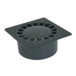 Nicoll ? siphon de cour � embo�ture incorpor�e verticale 200x200mm ? gris fonc� ? ventilation efficace ...