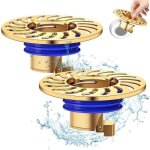 Siphon de douche - anti odeurs - laiton - filtre cheveux - 32 - 50mm - bouchon de vidange