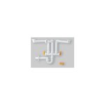 Siphon gain de place pour �vier 3 voies 'spazio 3' 1 1 / 2 tuyau d'�vacuation p. p. � 40