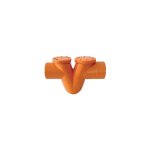 Siphons horizontaux 2 bouchons en pvc rouge v 