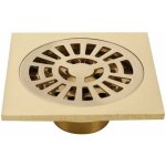 Vurahome - siphon de sol de douche en laiton carr� de 10, 2 cm avec couvercle amovible, �gouttoir � cheveux ...