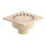 Girpi - siphon de cour � emboiture ext�rieure verticale pvc - sable - 250x250mm