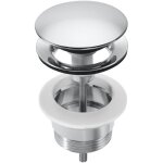 Roca ? siphon universel clic - clac �65 ? bouchon automatique chrom� ? trop - plein int�gr� ? drain pour ...