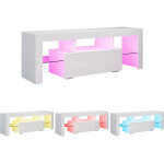 Sirhona - meuble tv blanc 130x35x45 cm lumière led réglable télécommande 2 - 3 m Étagères en verre ouvertes ... Sirhona - meuble tv blanc 130x35x45 cm lumière led réglable télécommande 2 - 3 m Étagères en verre ouvertes ...