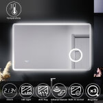 Sirhona - miroir de salle de bains 100 x 60 x 4cm - miroirs cosm�tiques muraux - miroir avec led illumination ...