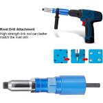 Sjlerst - adaptateur riveteuse kit d'adaptateur de pistolet � riveter pour perceuse �lectrique sans fil, ...