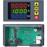 Sjlerst bm730 3 en 1 voltm�tre, courant, puissance, voltm�tre num�rique 4 chiffres avec buzzer, affichage ...