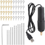 Sjlerst ensemble de mini - perceuses �lectriques en r�sine avec 10 forets pour bijoux, produits en aluminium, ...