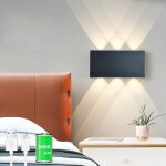 Sjlerst lampe murale led rechargeable lampe murale avec batterie 5000mah avec interrupteur touch control ...
