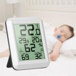 Sjlerst - mini thermomtre d'intrieur digital lcd, hygromtre d'ambiance c / f jauge de temprature ...
