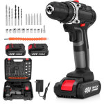 Sjlerst perceuse visseuse sans fil 21v, visseuse devisseuse avec 2 batteries 2. 0ah, 42nm percussion, ...