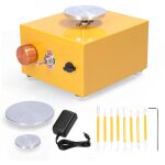 Tour poterie enfant portable 3 disques 220v jaune