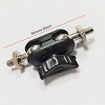 Lot de 2 bras de fixation super clamp de remplacement, rotule double extrmit de 17 mm + vis 1 / 4' ...