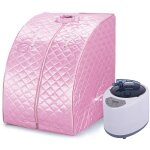 1000w sauna � vapeur portable home spa tente 99x76x88cm rose