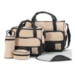 5 pices sacs  langer de bb - noir