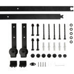 Skecten - 6ft / 1. 83m quincaillerie kit de rail pour porte coulissante, kit de voie de placard pour ...
