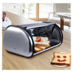 Bo�te � pain en acier inoxydable bo�te stockage de pain avec couvercle coulissant et circulation d'air ...