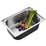 Evier cuisine cuve simple, �vier cuisine en acier inoxydable, �viers de cuisine avec siphon 50x40x20cm ...