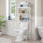 Skecten - meuble / etagre dessus toilettes / wc / machine  laver en mtal avec 3 couches pour salle ...