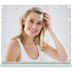 Skecten - miroir maquillage lumineux avec lumi�res, grand miroir hollywood �clair� avec 14 ampoules led ...