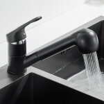 Skecten - robinet cuisine douchette noir  2 jets mitigeur evier cuisine avec douchette extractible en ...