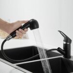 Skecten - robinet de cuisine noire avec 40cm douchette extractible mitigeur de cuisine 2 jets eau froide ... Skecten - robinet de cuisine noire avec 40cm douchette extractible mitigeur de cuisine 2 jets eau froide ...