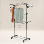 Skecten ? s�choir � linge pliable 3 niveaux avec ailes lat�rales ? capacit� 30 kg ? mat�riaux �cologiques ...