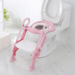 Siège de toilette enfant pliable et réglable, reducteur de toilette bébé avec marches larges, lunette ... Siège de toilette enfant pliable et réglable, reducteur de toilette bébé avec marches larges, lunette ...