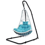 Support de hamac en m�tal charge 150 kg hauteur r�glable pour int�rieur ext�rieur noir