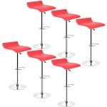 Skecten - tabourets de bar - lot de 6 - chaise de bar pour cuisine maison - rouge Skecten - tabourets de bar - lot de 6 - chaise de bar pour cuisine maison - rouge
