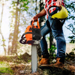 Skecten - tron�onneuse thermique 58cm�, 3. 5 cv, guide 50 cm, 2 cha�nes, orange