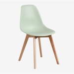 Sklum - pack de 2 chaises de salle à manger en polypropylène et bois de hêtre scand nordic céladon Sklum - pack de 2 chaises de salle à manger en polypropylène et bois de hêtre scand nordic céladon