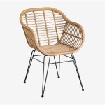 Sklum - lot de 2 chaises de jardin en osier synthétique zole noir Sklum - lot de 2 chaises de jardin en osier synthétique zole noir