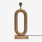 Sklum - pied de lampe de table ?45 cm en bois de manguier de tibriade