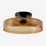 Sklum - plafonnier de salle de bain en verre jaxal brun fumé Ø35 cm Sklum - plafonnier de salle de bain en verre jaxal brun fumé Ø35 cm