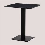 Sklum - table de bar carr�e en marbre livanto &x2194&xfe0e 60 cm