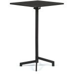 Sklum - table de bar carr�e dely 60x60 cm, pliable et convertible en 2 hauteurs, en acier noir